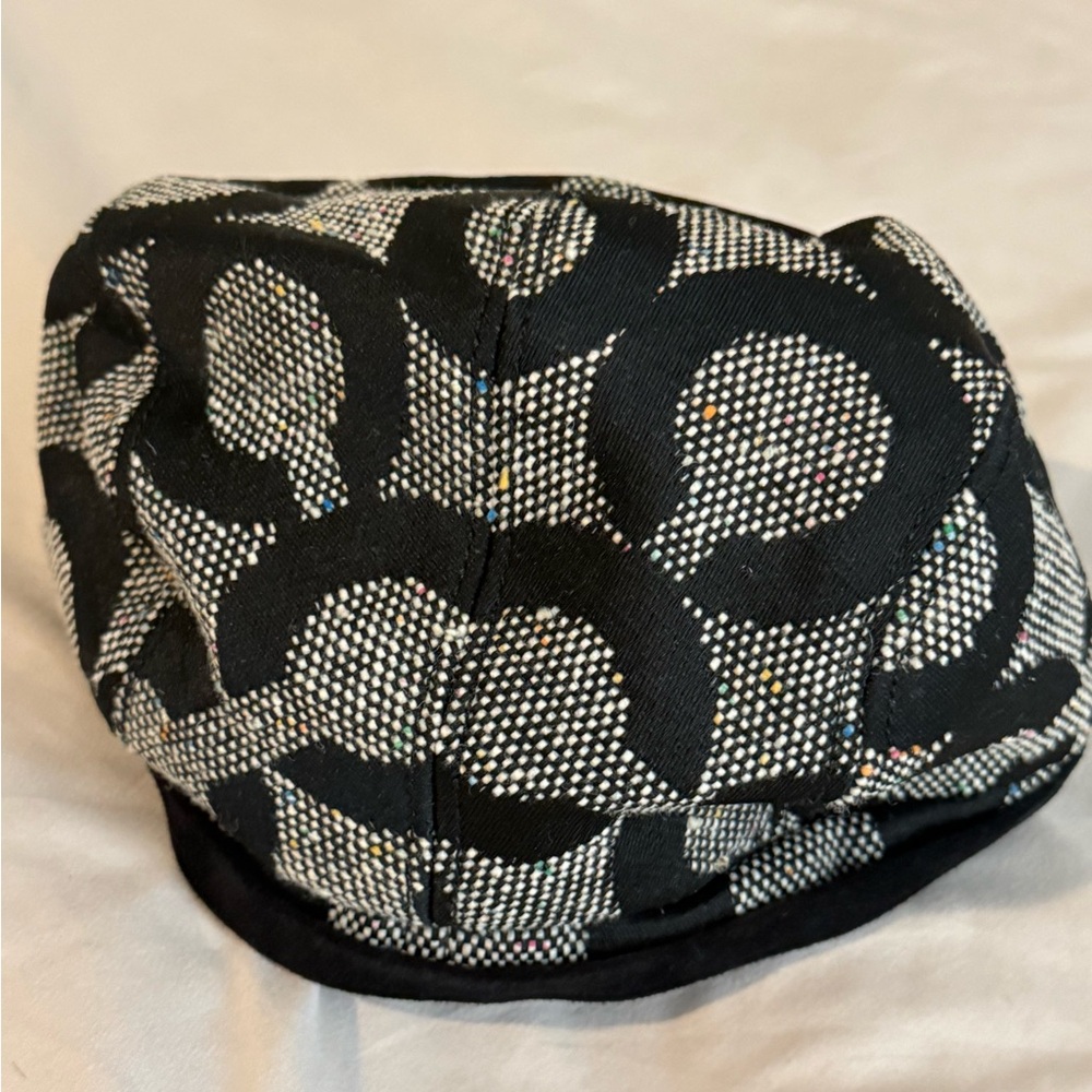 Vintage Y2K Coach Optic C Black Newsboy Hat - Picture 4 of 6